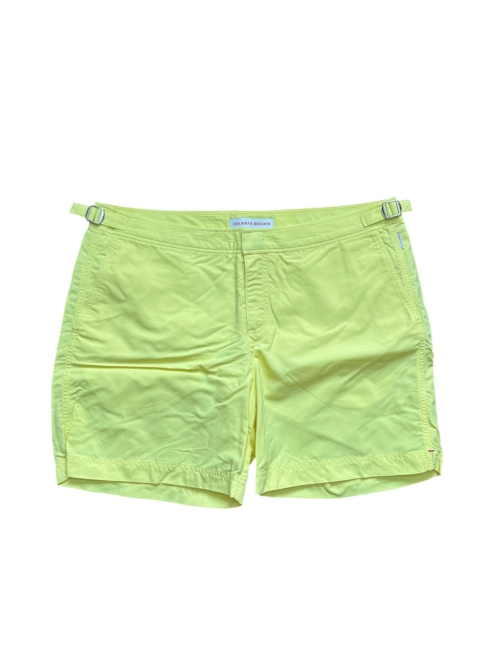 Orlebar Brown Yellow Tailored Swim Shorts Size 36 Luxury Resort Swimwear